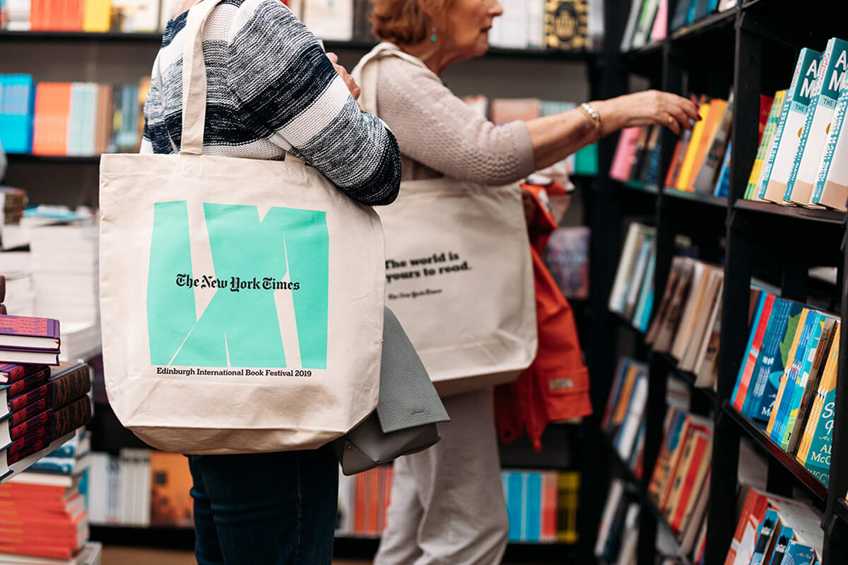 The New York Times brand presence at the Edinburgh Book Festival 2019